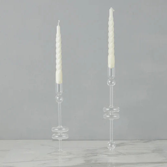 Clear Glass Candle Stick