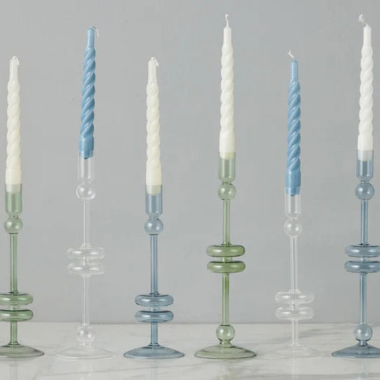 Clear Glass Candle Stick