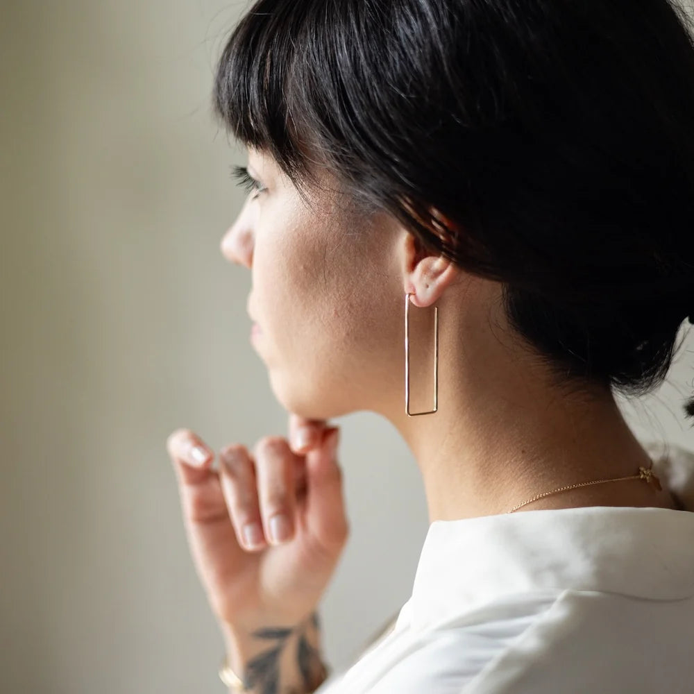 Long Tangle Hoop Earrings